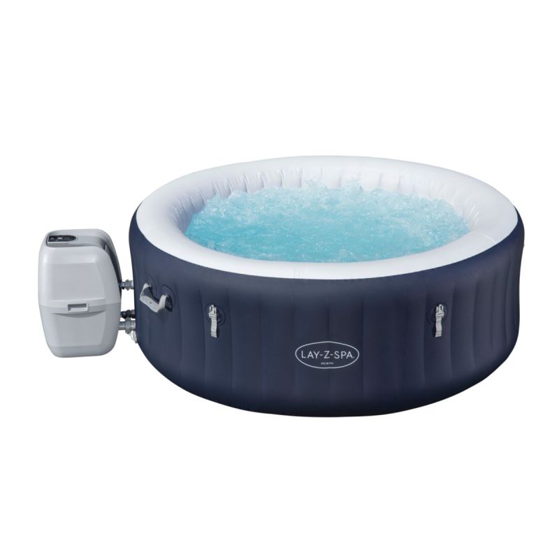 Lay-Z-Spa Spa Miami AirJet 4 Personnes Ø 180x66 cm, Bleu foncé