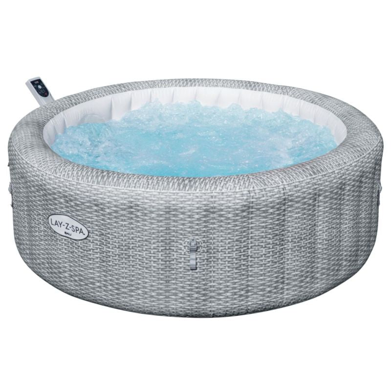 LAY-Z-SPA Spa Bali 196x71cm Gris Rotin Rond – Image 2