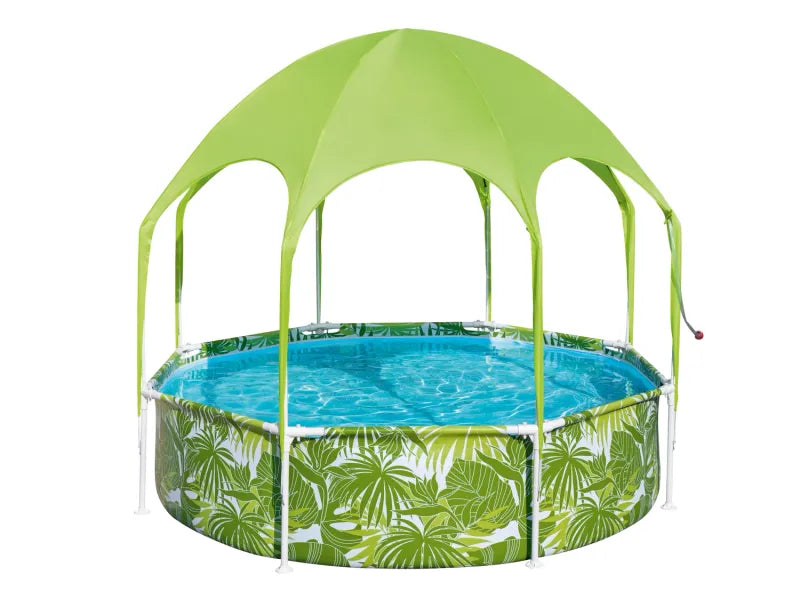Bestway Steel Pro Piscine tubulaire « Splash-in-Shade » Ø 244 cm x 51 cm