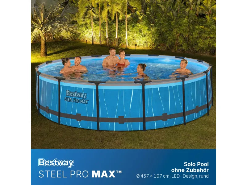 Bestway Solo Piscine Steel Pro MAX Design LED Ø 457 x 107 cm – Image 2